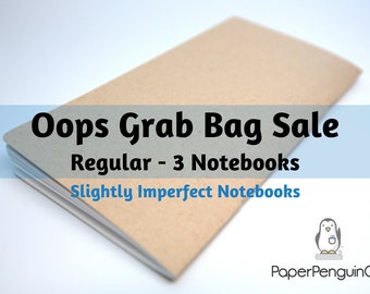 Oops Regular Size 3 Slightly Imperfect Notebooks Mystery Oops Grab Bag Sale Up to 75% Off