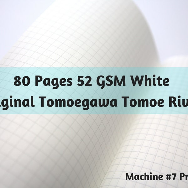 Original Tomoegawa Tomoe River Paper 80 Pages Travelers Notebook 52 gsm White Traveler's Notebook Machine #7 Manufactured Pre-2020