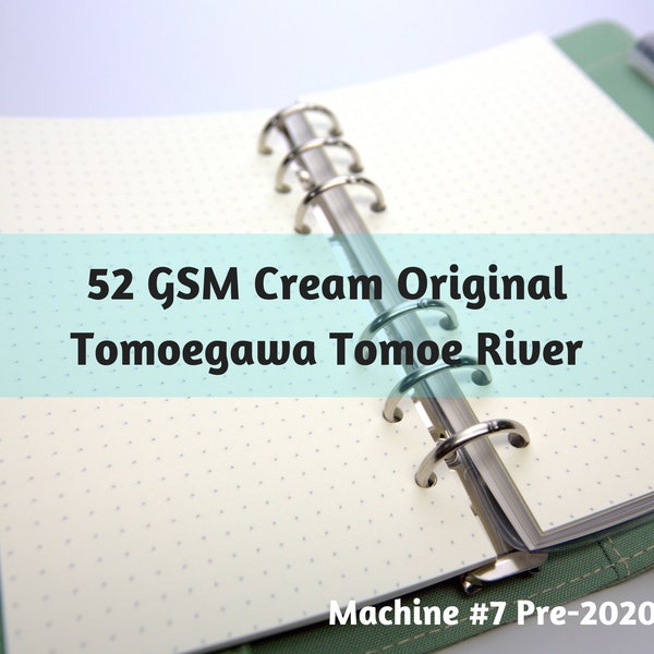 R007: Original Tomoegawa Tomoe River Paper Cream Paper 52 GSM 80 Sheets Personal Ring Bound