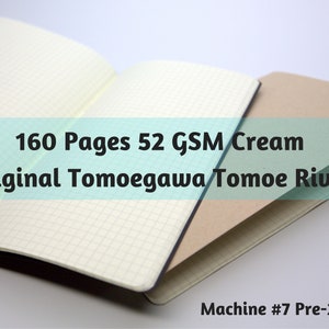 Original Tomoegawa Tomoe River Paper 160 Pages Travelers Notebook 52 gsm Cream Traveler's Notebook Machine #7 Manufactured Pre-2020