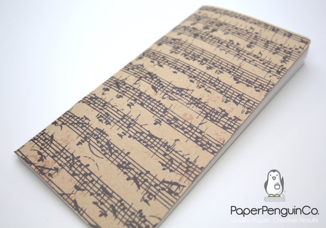 N005: Music Notes Cover Bright White Paper 118 GSM 40 Pages Notebook - Etsy