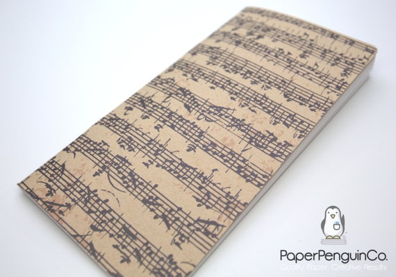 N005: Music Notes Cover Bright White Paper 118 GSM 40 Pages Notebook