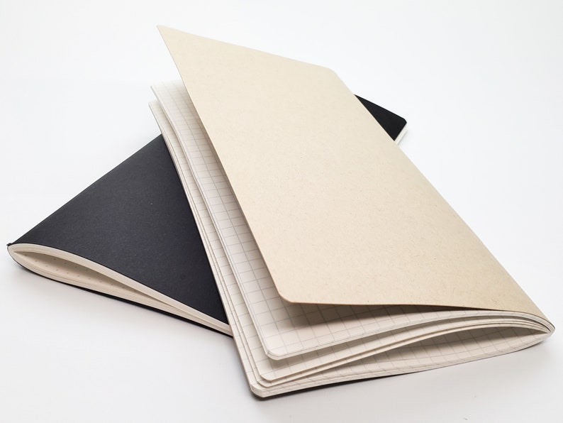 S016: Cosmo Air Light 80 Pages 75 GSM Japanese Paper Travelers Notebook Insert Light Cream Paper image 2