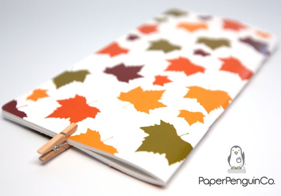 Midori Insert Fall Leaves MTN Travelers Notebook