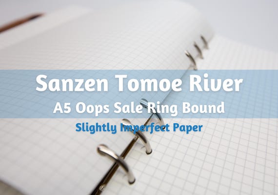 Oops: A5 Sanzen Tomoe River S White Paper 52 GSM 80 Sheets Ring Bound