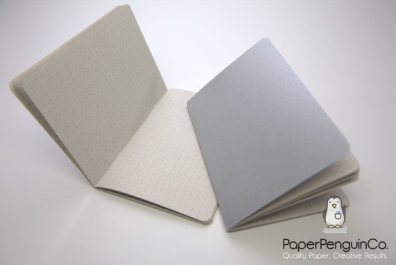 Midori Insert Gray Paper Metallic Shimmer Travelers Notebook Regular Wide B6 Personal A6 Pocket Field Notes Passport/Grid Dots Lined Bullet