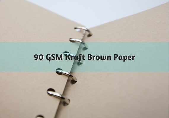 R012: Kraft Brown Paper 90 GSM 25 Sheets Ring Bound