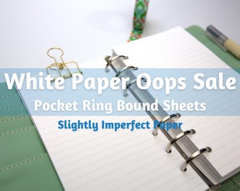 Oops: Pocket Bright White Paper 118 GSM 25 Sheets Ring Bound