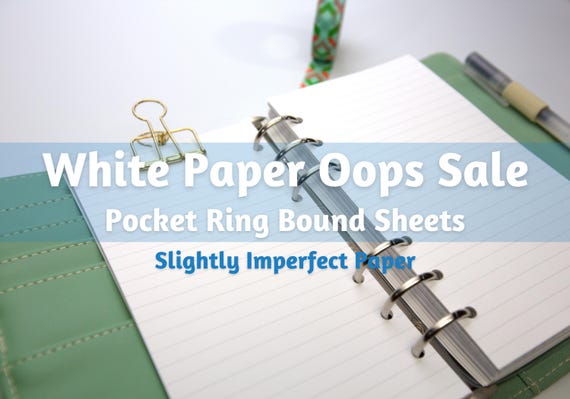 Oops: Pocket Bright White Paper 118 GSM 25 Sheets Ring Bound