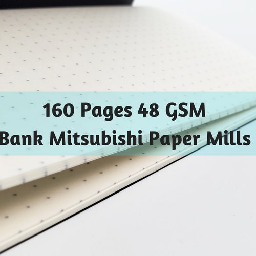 Bank Paper 160 Page Mitsubishi Paper Mills 48 gsm Travelers Notebook Bullet Journal Notebook