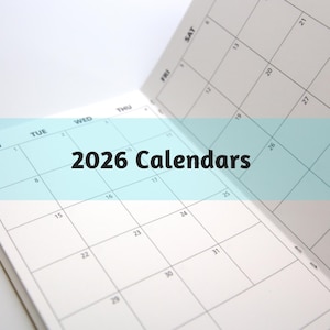 M013: 2026 Plain Monthly Calendar Bright White Paper 118 GSM 40 Pages Notebook