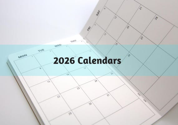 M013: 2026 Plain Monthly Calendar Bright White Paper 118 GSM 40 Pages Notebook