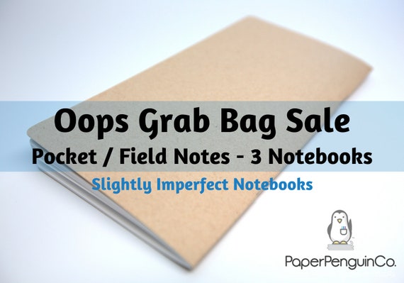 Oops Pocket Field Notes Size 3 Slightly Imperfect Notebooks Mystery Oops Grab Bag Sale Up to 75% Off