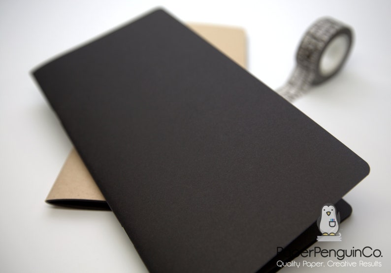 Midori Insert Black Paper MTN Travelers Notebook Black Brown Regular A5 Wide B6 Personal A6 Pocket FN Passport Mini Bullet JournalRefill