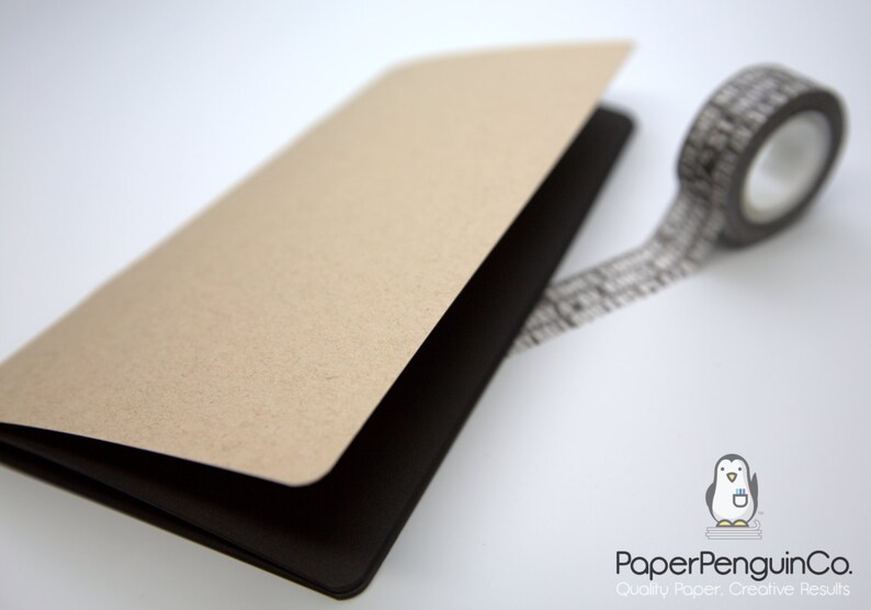 Midori Insert Black Paper MTN Travelers Notebook Black Brown Regular A5 Wide B6 Personal A6 Pocket FN Passport Mini Bullet JournalRefill