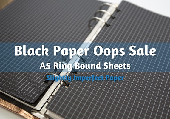 Oops: A5 Black Paper 89 GSM 40 Sheets Ring Bound