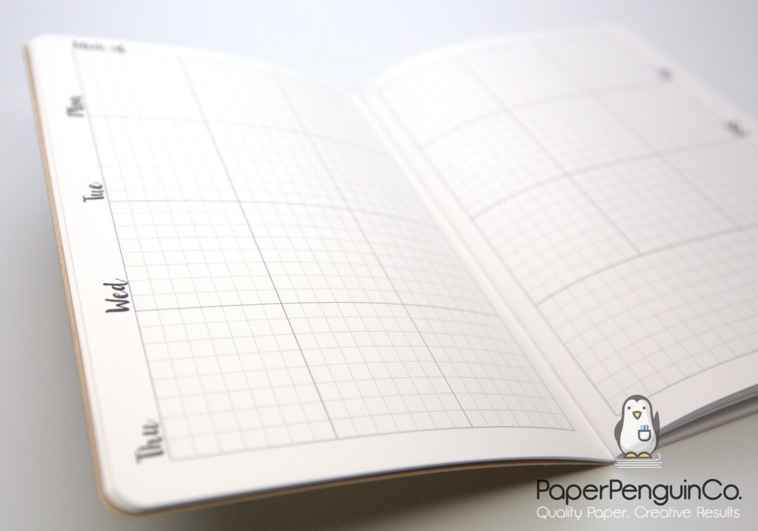 Midori Insert Weekly Calendar A5 Regular Wide B6 Personal A6 Pocket FN ...