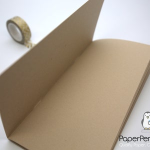 Midori Insert Kraft Brown Paper MTN Travelers Notebook Black Brown Cover