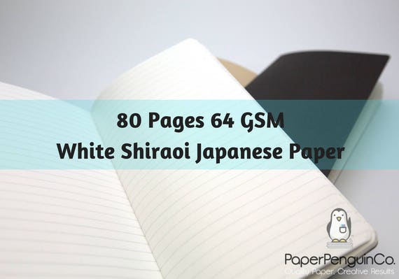 Midori Insert 80 Pages 64 GSM White Shiraoi Japanese Paper Travelers Notebook Regular A5 Wide B6 Personal A6 Pocket FN Passport Mini Micro