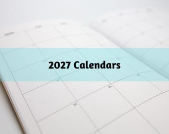 M015: 2027 Plain Monthly Calendar Bright White Paper 118 GSM 40 Pages Notebook