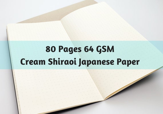 Midori Insert 80 Pages 64 GSM Cream Shiraoi Japanese Paper Travelers Notebook Regular A5 Wide B6 Personal A6 Pocket FN Passport Mini Micro