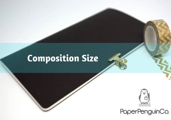 C002: Composition Size Bright White Paper 118 GSM 40 Pages Notebook Black Cover