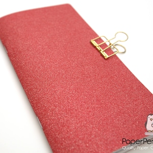 N009: Sparkle Red Cover Bright White Paper 118 GSM 40 Pages Notebook