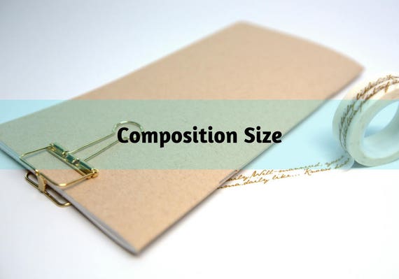 C001: Composition Size Bright White Paper 118 GSM 40 Pages Notebook Kraft Brown Cover