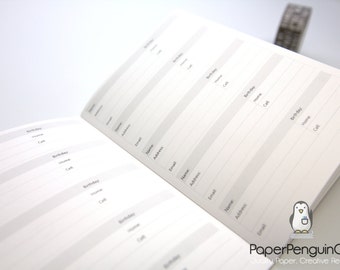 N029: Neutral Address Phone Book Bright White Paper 118 GSM 40 Pages Notebook