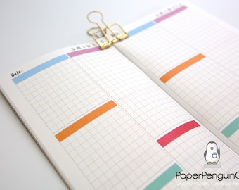 Midori Insert Daily Plain Calendar Regular Wide B6 Personal A6 Pocket FN Passport Day On 1 Page DO1P Undated Brown Travelers Notebook