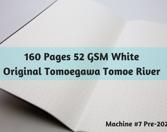 Original Tomoegawa Tomoe River Paper 160 Pages Travelers Notebook 52 gsm White Traveler's Notebook Machine #7 Manufactured Pre-2020