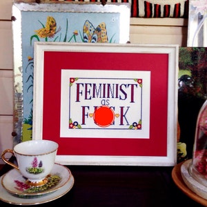 Cross Stitch pdf patroon - feministisch als F#%k
