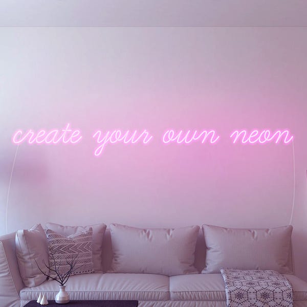 Design your own neon! Quotes through message ONLY! Message us to discuss text, font, colour and size (online configurator at sygns.com)