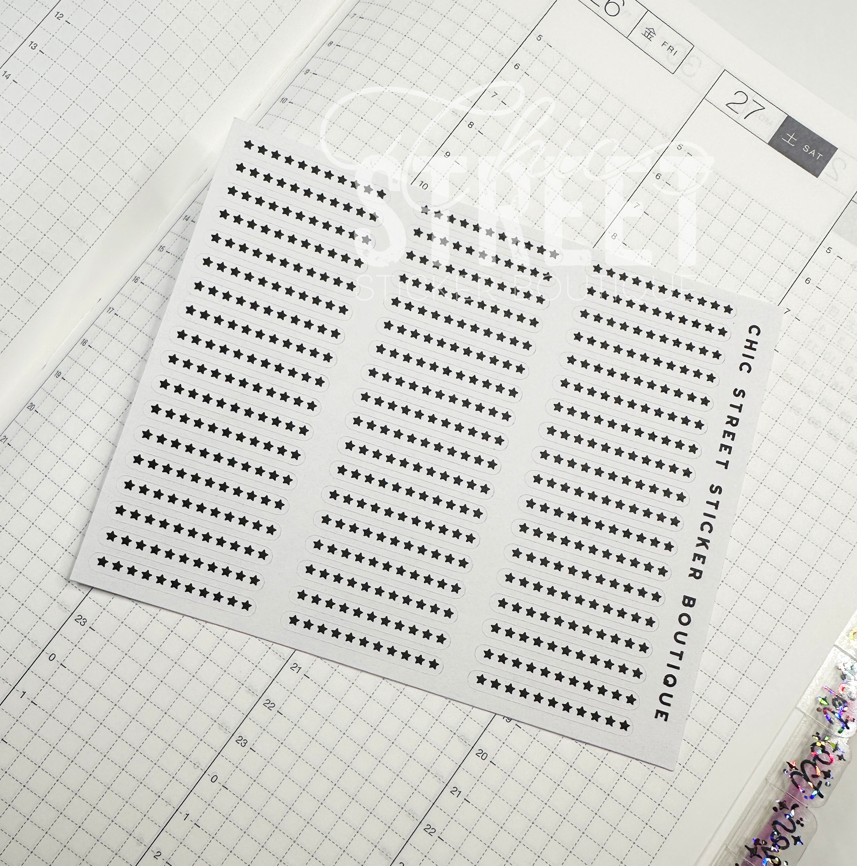 Sticker Beam Divider Star Dividers | Small | Hand Drawn Stickers | Planner Stickers - Etsy