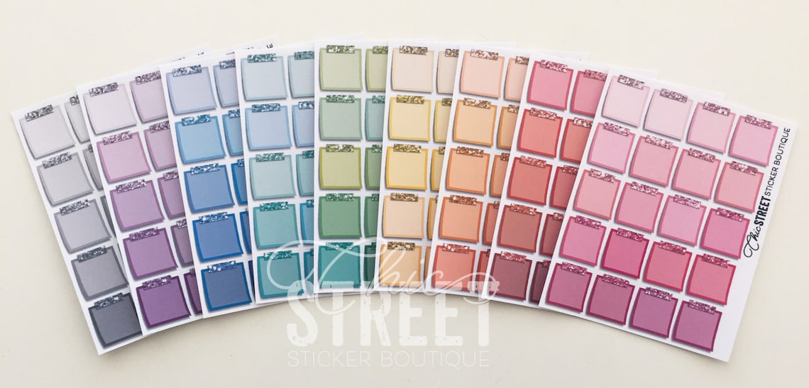 Mini Sticky Notes With Glitter Washi Planner Stickers | Etsy