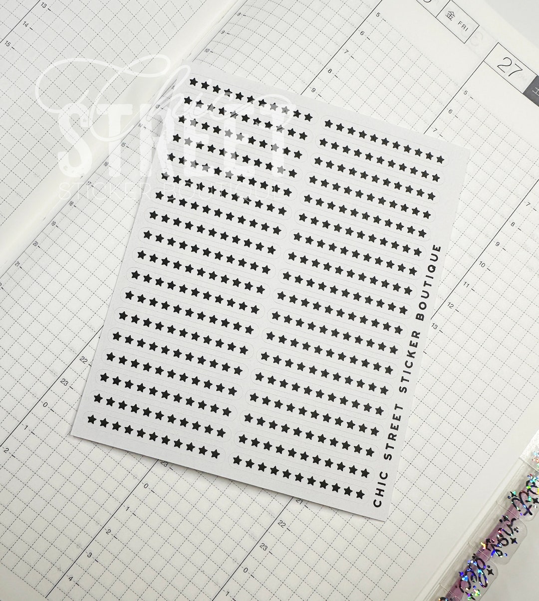 Sticker Deviders Star Dividers | Large | Hand Drawn Stickers | Planner Stickers - Etsy