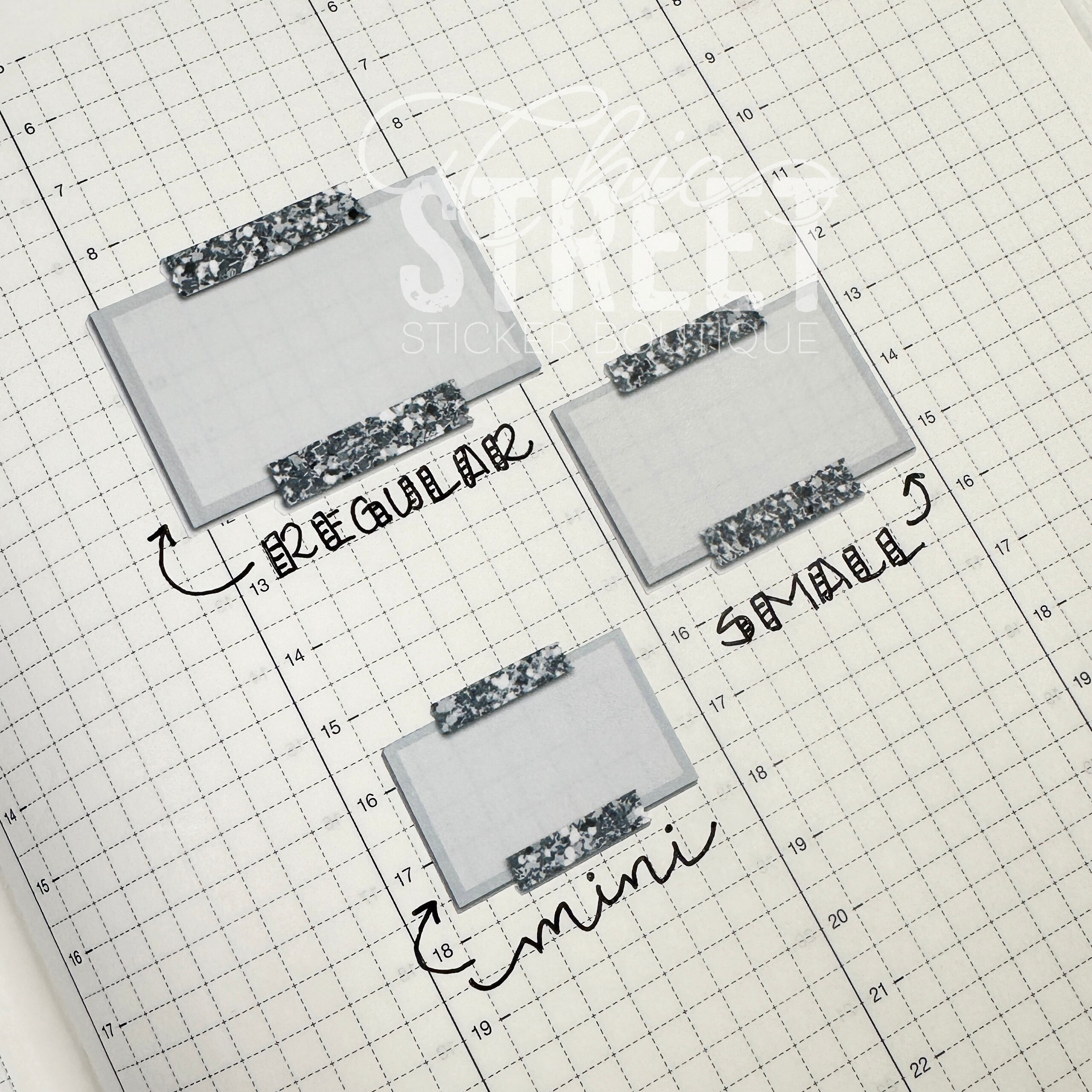 Sticky Note Half FOIL | Small Sticky Note Half Boxes With Glitter Washi | Planner ...
