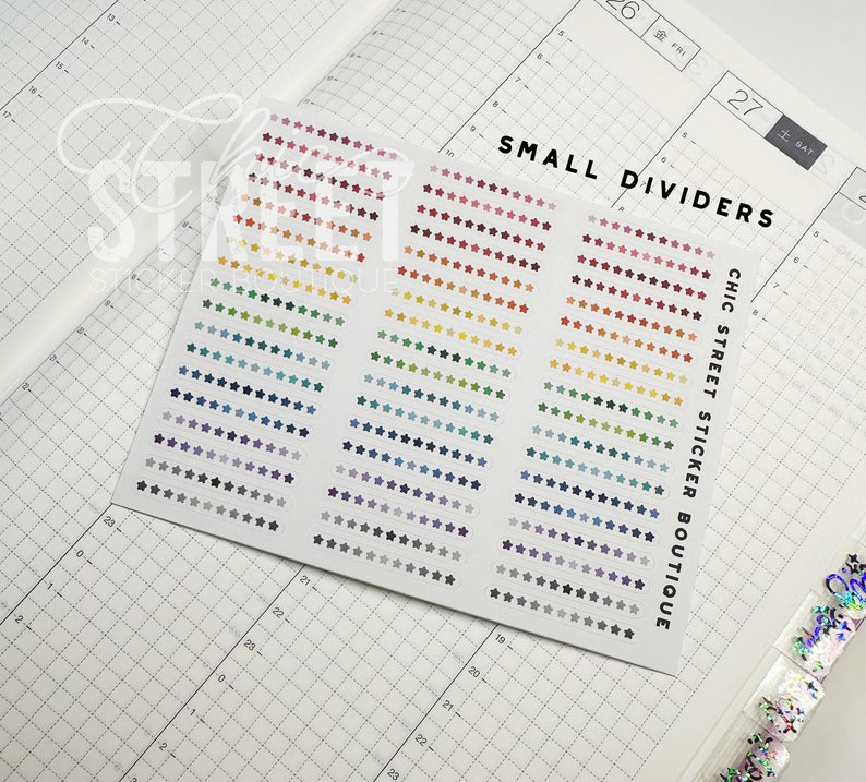 Sticker Deviders Colorful Star Dividers | Hand Drawn | Planner Stickers - Etsy