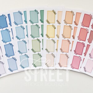 Sticky Note Side Half Boxes avec Glitter Washi | Autocollants de planificateur