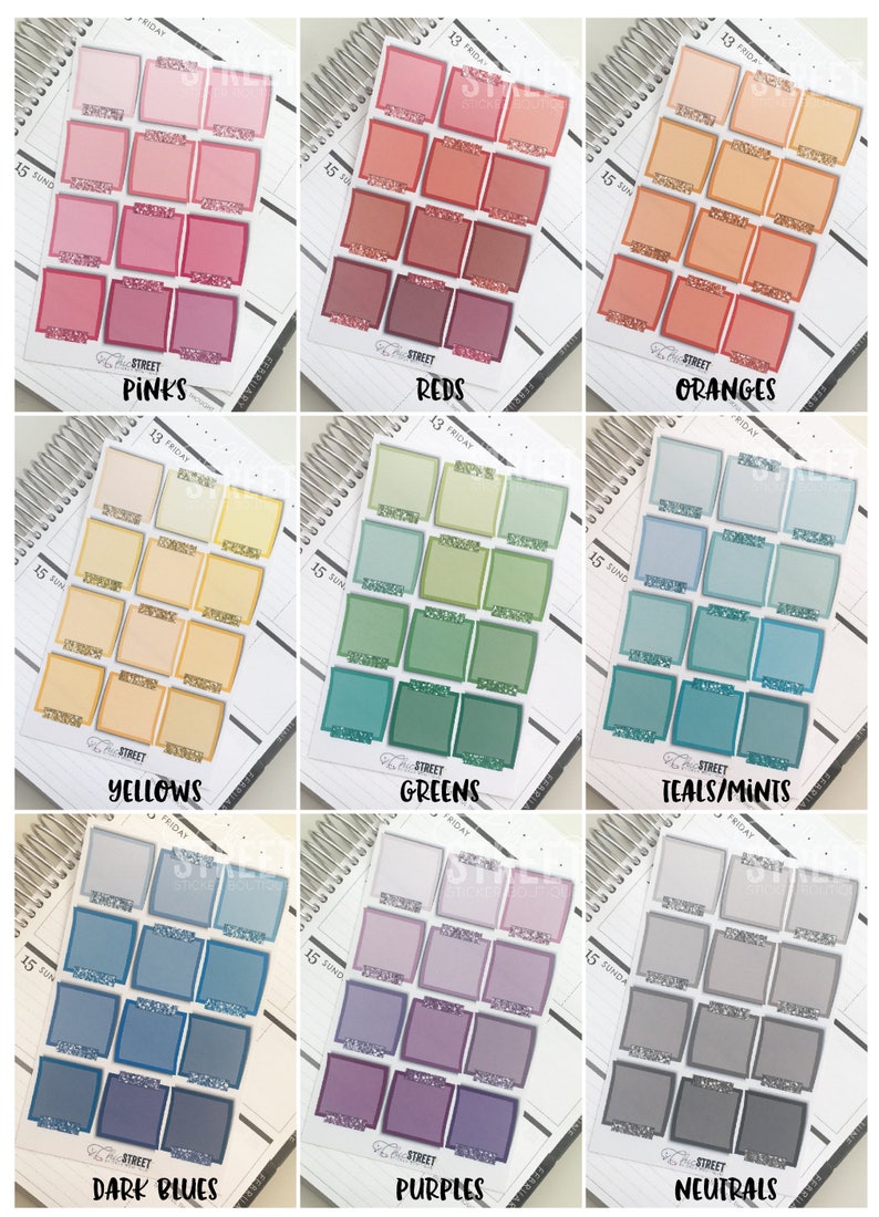 Large Sticky Notes with Glitter Washi Planner Stickers image 2