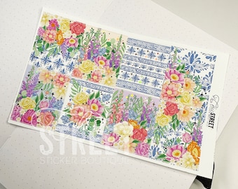 Garden Party | *Foil* Full Boxes | Planner Stickers
