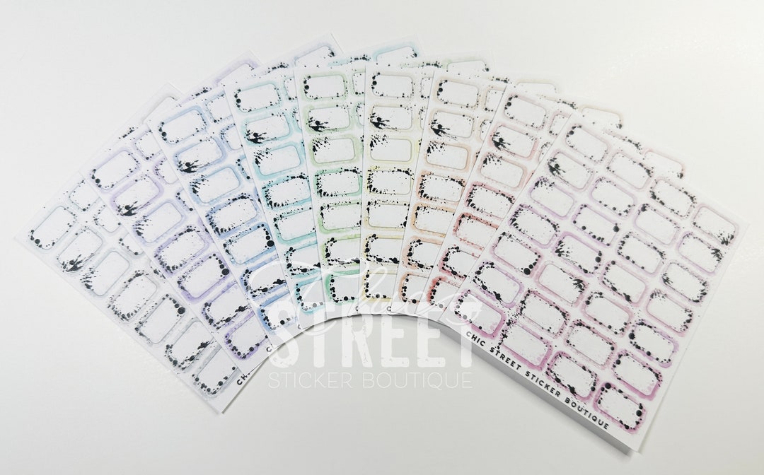 Pastel Watercolor Half Quarter Boxes | *FOIL* | Planner Stickers - Etsy