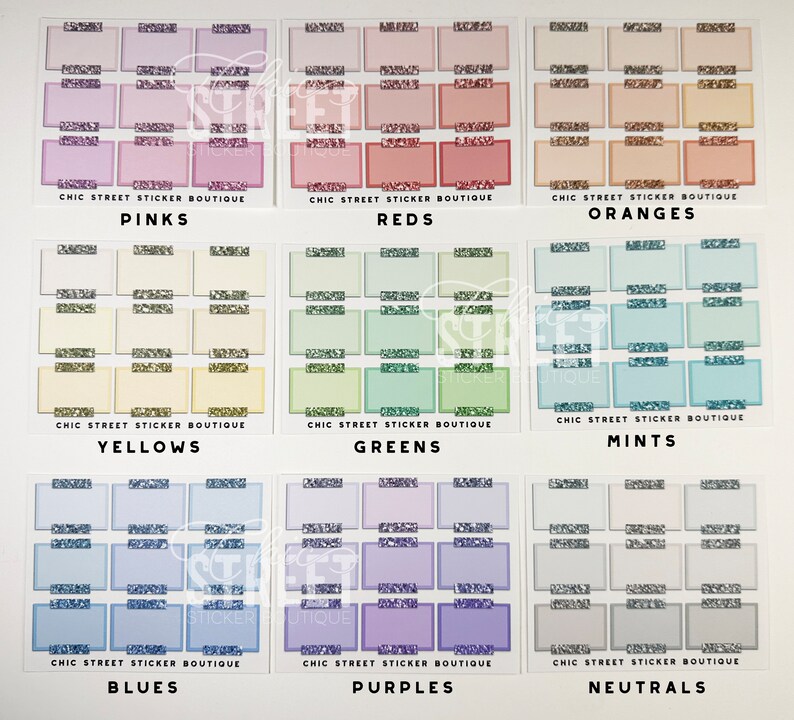 Sticky Note Half Pastel Small Sticky Note Half Boxes With Glitter Washi | Planner ...