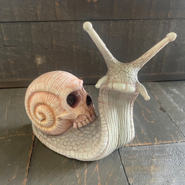 New in box - Skeleton / Skull snail figurine