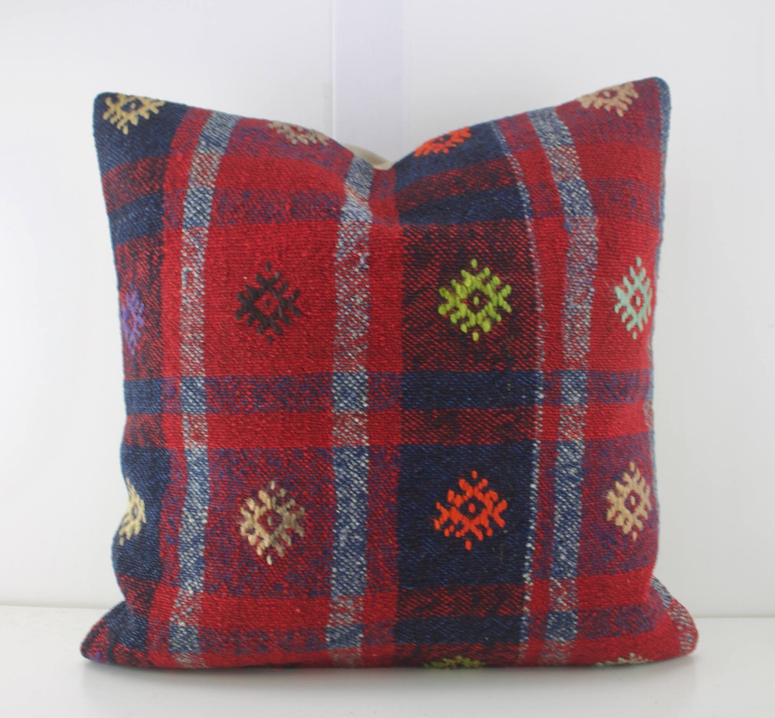Red Kilim Pillow Vintage Kilim Pillow Cover Kilim Pillow Etsy