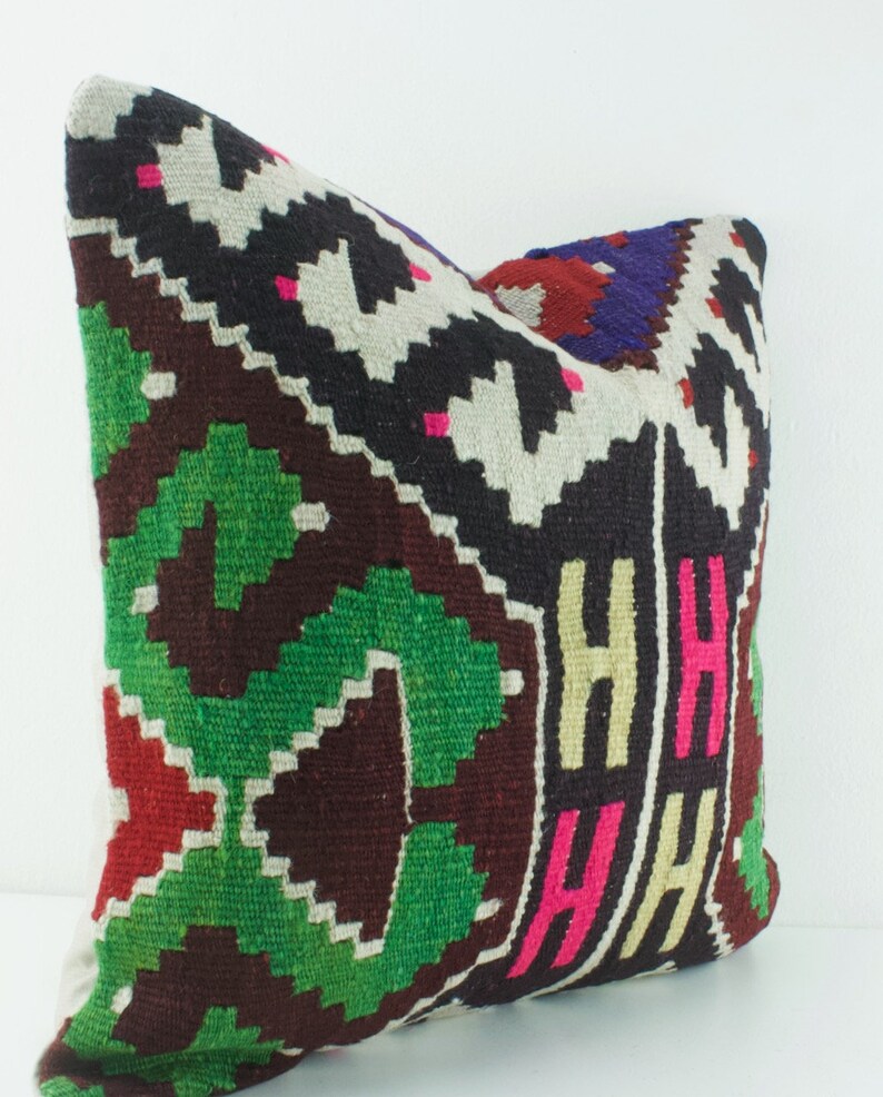 kilim pillow 16X16 kilim pillows decorative pillows for couch kilim pillow kilim pillow cover Turkish pillow kilim cushion
