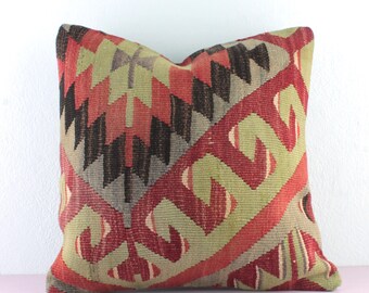Indistar Handwoven Kilim Pillow Covers Vintage Kilim Rug Cushions Covers 16x16 Throw Pillow Shams Indistar Handwoven Kilim Pillow Covers Vintage Kilim Rug Cushions Covers 16x16 Throw Pillow Shams