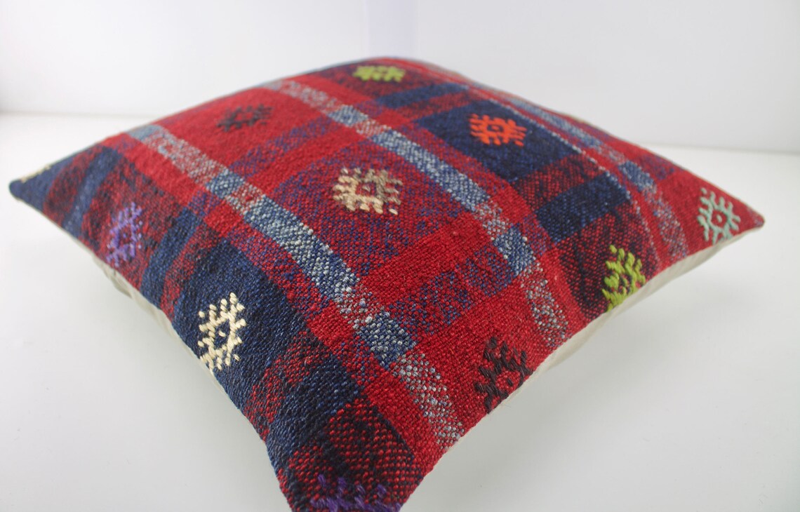 Red Kilim Pillow Vintage Kilim Pillow Cover Kilim Pillow Etsy