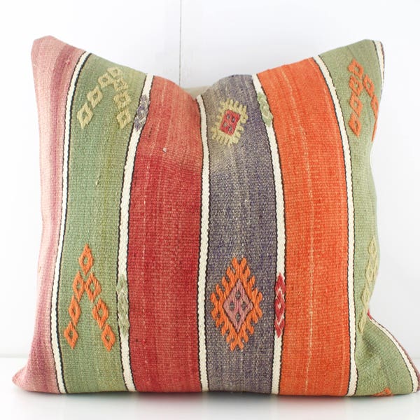 Kilim Pillow Decorative Pillows For Couch Kilim Pillows Kilim Pillow Cover Turkish Sofa Pillows 18X18 Kilim Cushion Couch Kilim Pillow Cover