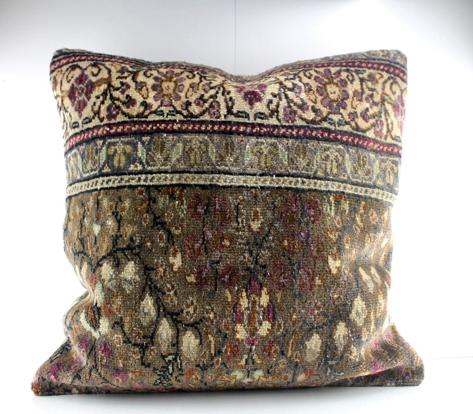 Turkish Rug Floor pillow kilim pillow 24x24 kilim pillows Etsy